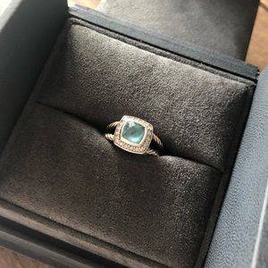 David Yurman Blue Topaz ring. Size 7